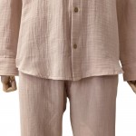 Müslin Takım Umre Kıyafeti Sütlü Kahve